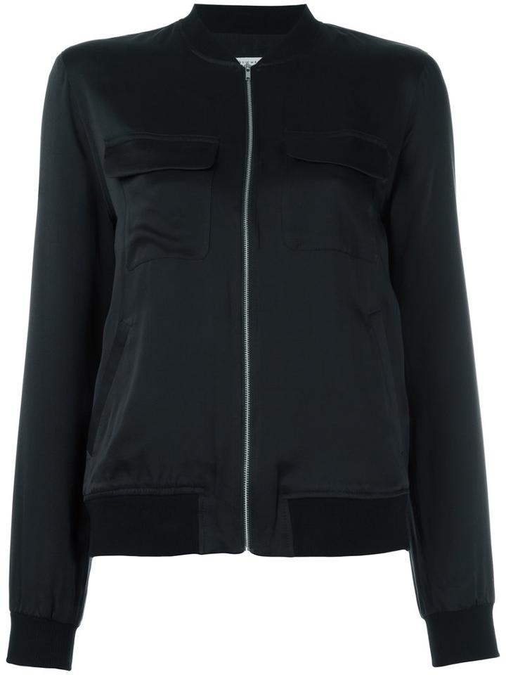 Equipment - Classic Bomber Jacket - Women - Silk - S, Women's, Black, Silk