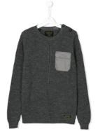 Finger In The Nose Chest Pocket Sweater - Grey