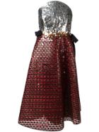 Delpozo Strapless Sequin Dress - Metallic