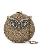 Isla Coruja Crystal Embellished Clutch Bag - Brown