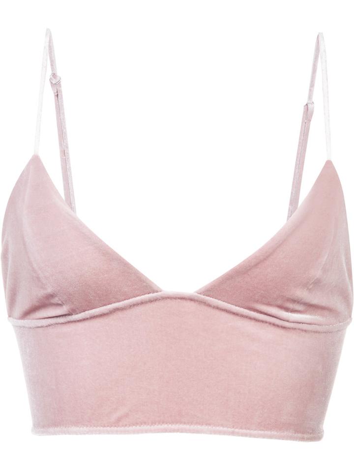 Fleur Du Mal - Velvet Tank Top - Women - Polyamide - 1, Women's, Pink/purple, Polyamide