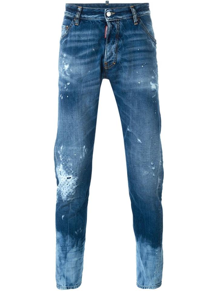 Dsquared2 Classic Kenny Twist Jeans, Men's, Size: 48, Blue, Cotton/polyester