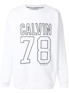 Calvin Klein Logo Embroidered Sweatshirt - White