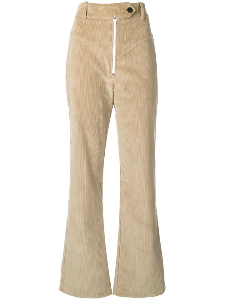A.w.a.k.e. Yoke Detail Corduroy Trousers - Neutrals