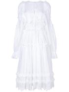 Dolce & Gabbana Ruffle Trim Dress - White