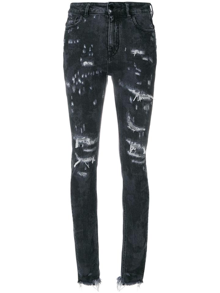 Marcelo Burlon County Of Milan Distressed Jeans - Black