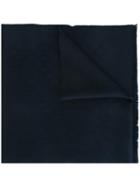 Gucci Classic Knit Scarf, Men's, Blue, Cashmere