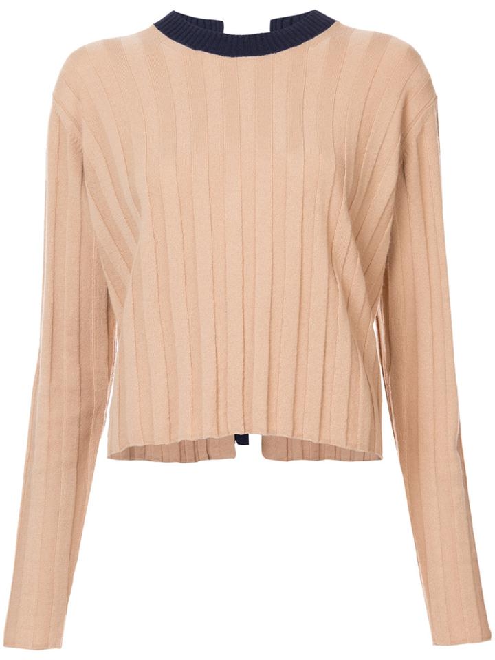 Derek Lam 10 Crosby Bicolored Pullover With D-ring Back Detail - Brown