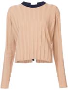 Derek Lam 10 Crosby Bicolored Pullover With D-ring Back Detail - Brown