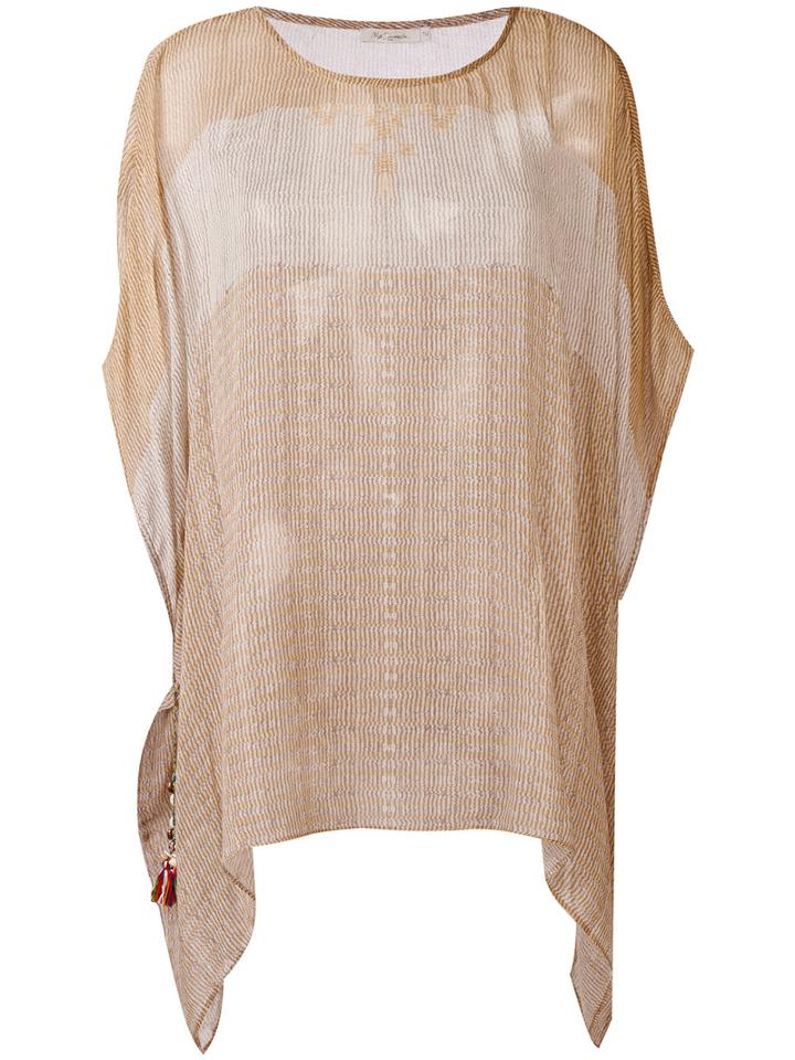 Mes Demoiselles - Striped Tunic - Women - Cotton - One Size, Nude/neutrals, Cotton