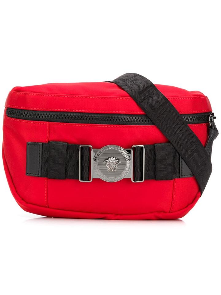 Versace Greca Ribbon Belt Bag - Red