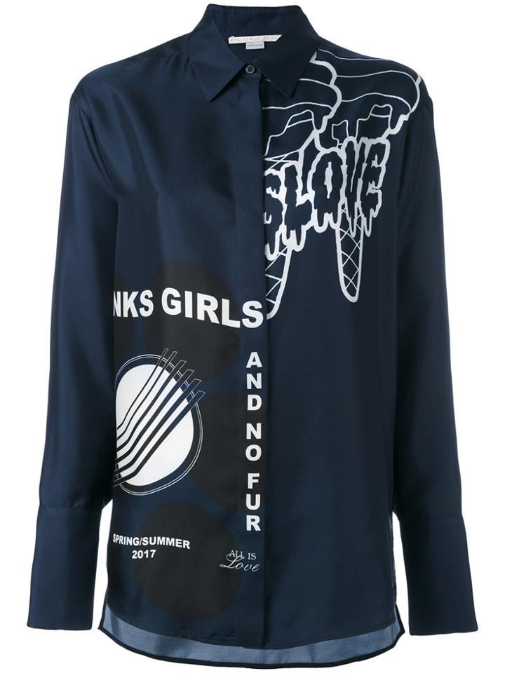 Stella Mccartney Statement Print Shirt - Blue