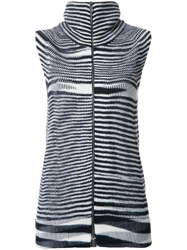 Missoni Zipped Knit Tank Top, Women's, Size: 40, Black, Wool