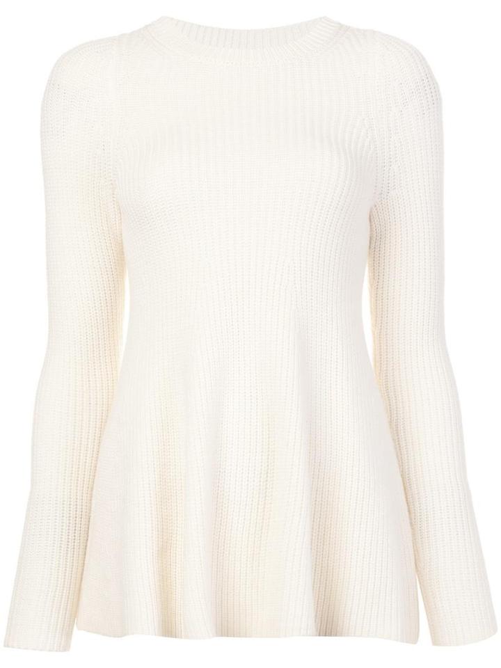 Grey Jason Wu Crew Neck Jumper, Women's, Size: Medium, White, Merino