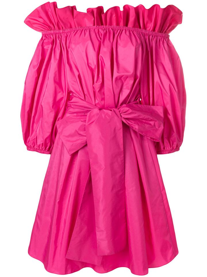 Stella Mccartney Off-the-shoulder Bow Dress - Pink & Purple