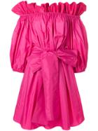 Stella Mccartney Off-the-shoulder Bow Dress - Pink & Purple