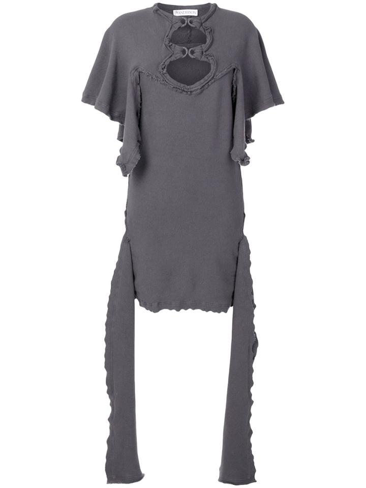 Jw Anderson Cape Sleeve Dress - Grey