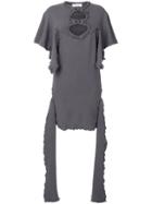 Jw Anderson Cape Sleeve Dress - Grey