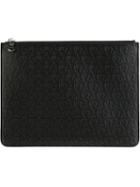 Givenchy Star Embossed Clutch, Men's, Black, Calf Leather