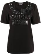 Boutique Moschino Printed Bow Logo T-shirt - Black