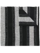 Moschino Fringed Logo Scarf - Black