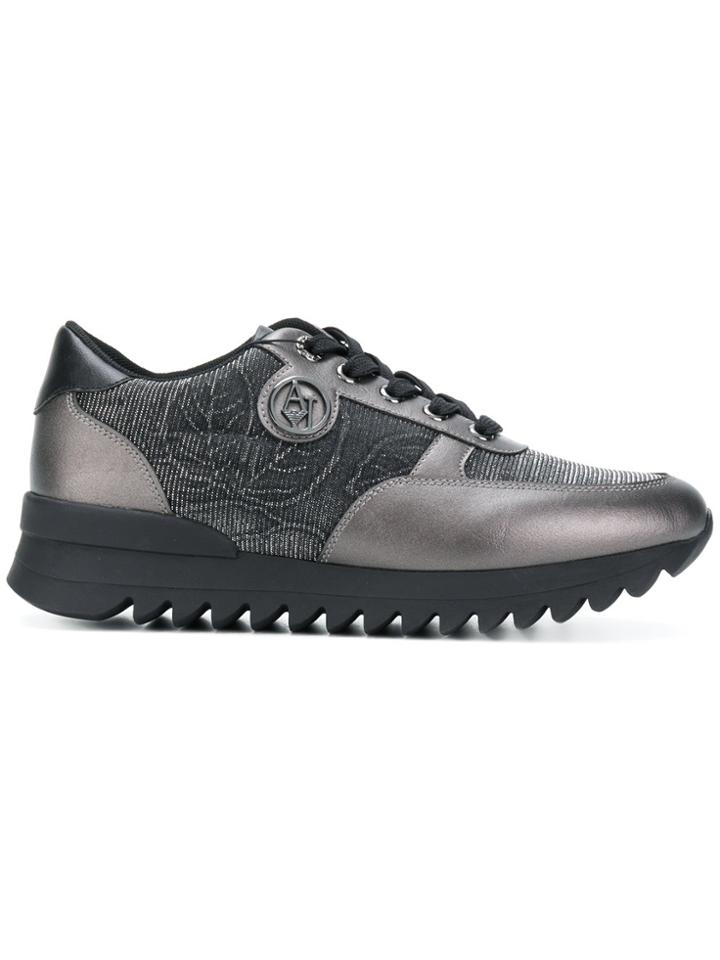 Armani Jeans Lace-up Sneakers - Black
