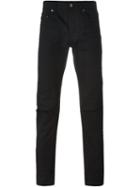 Saint Laurent Distressed Slim Jeans, Men's, Size: 28, Black, Cotton/polyurethane
