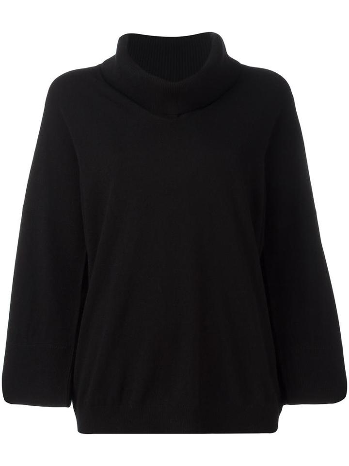 Fay Loose Fit Jumper, Women's, Size: Medium, Black, Wool/cashmere/viscose