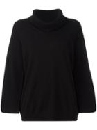 Fay Loose Fit Jumper, Women's, Size: Medium, Black, Wool/cashmere/viscose