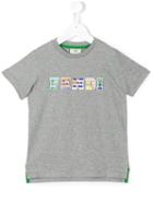 Fendi Kids Logo Print T-shirt, Boy's, Size: 6 Yrs, Grey