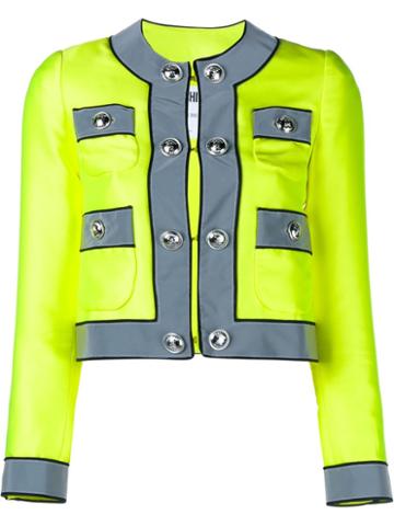 Moschino Embellished-button Neon Jacket