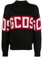 Gcds Logo Knit Sweater - Black