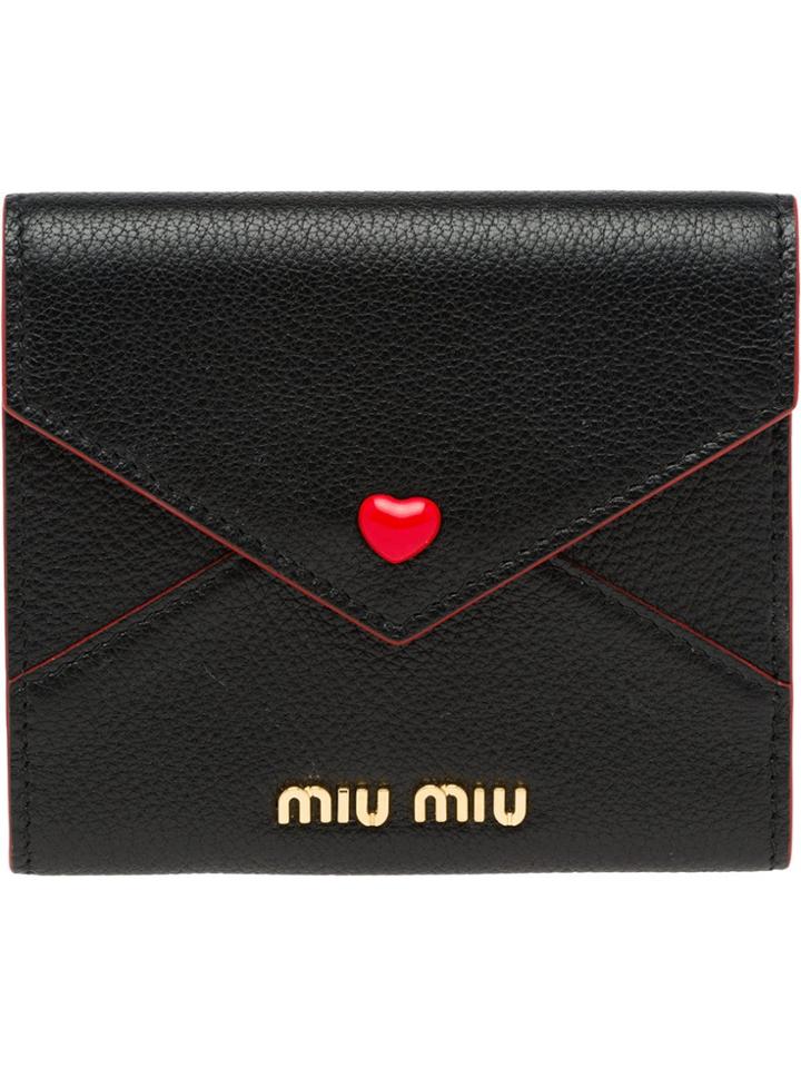 Miu Miu Love Lovo Envelope Pouch - Black