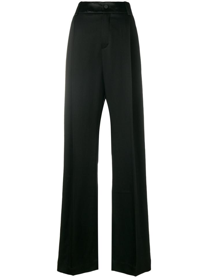 Lanvin Tuxedo Palazzo Pants - Black