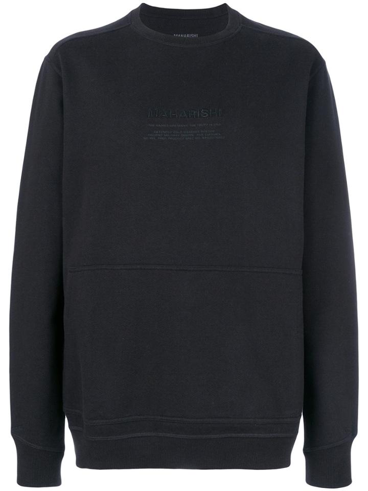 Maharishi Embroidered Front Sweatshirt - Black