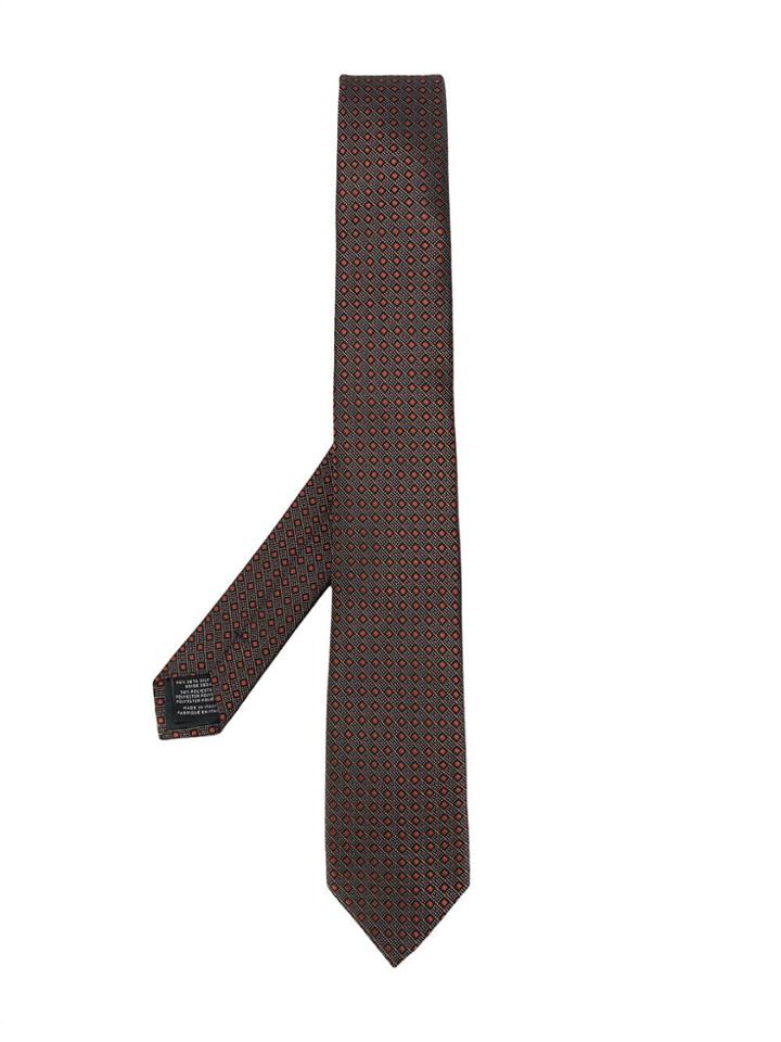 Z Zegna Patterned Tie - Orange