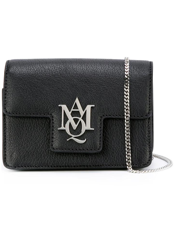 Alexander Mcqueen Small Insignia Shoulder Bag - Black