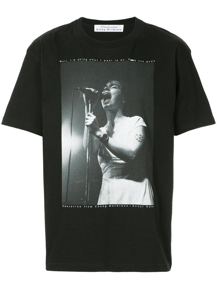 Education From Youngmachines Printed T-shirt - Black