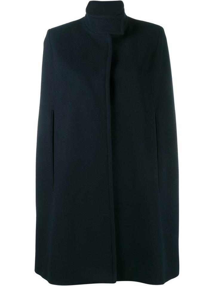 Stella Mccartney Classic High Neck Cape, Women's, Size: 44, Blue, Wool/polyamide/viscose/cotton