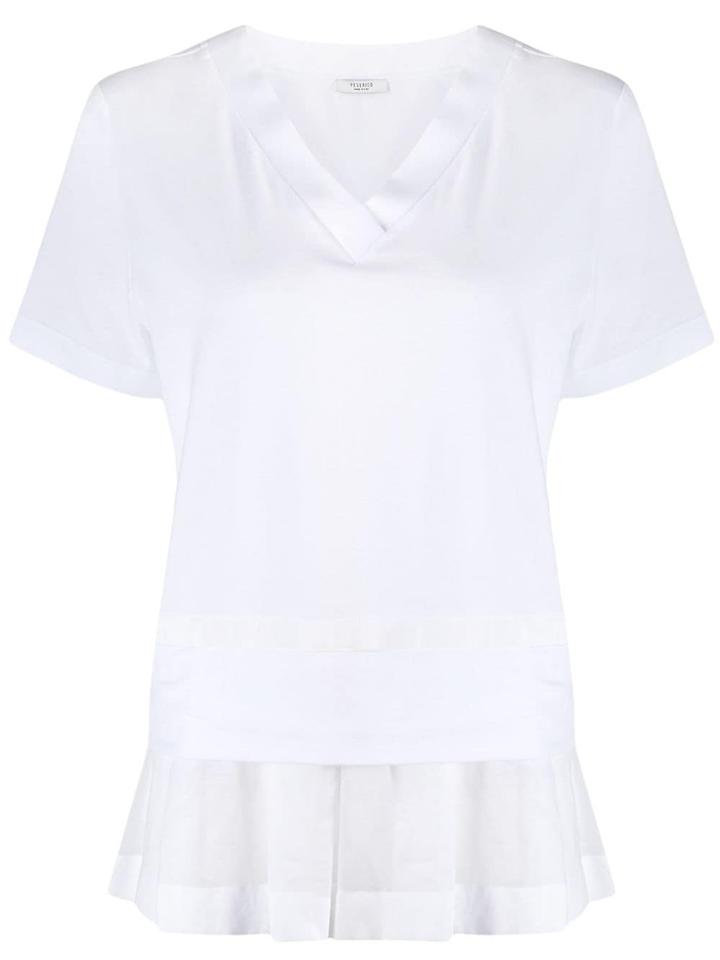 Peserico Pleated Panel T-shirt - White