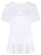 Peserico Pleated Panel T-shirt - White