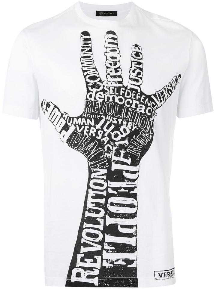 Versace - Printed T-shirt - Men - Cotton - M, White, Cotton