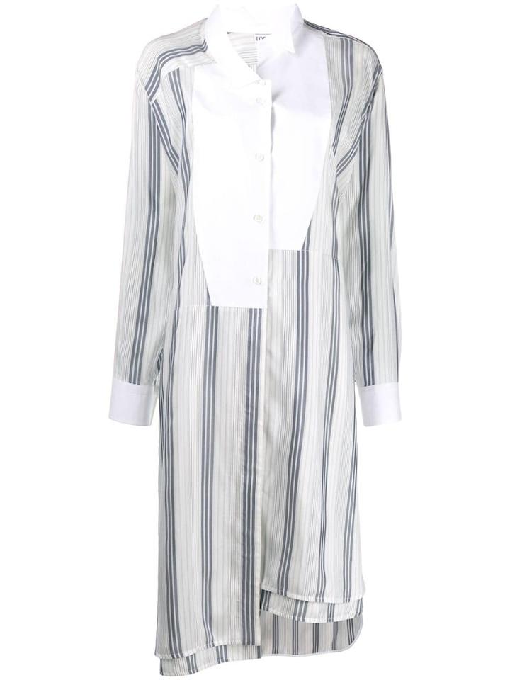 Loewe Off Centre Striped Shirt - White