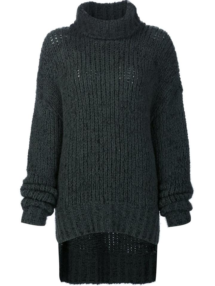 By. Bonnie Young Turtle-neck Jumper, Women's, Size: Medium, Green, Silk/cashmere/mohair