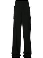 Rick Owens Cargo Pants, Men's, Size: 48, Black, Viscose/virgin Wool