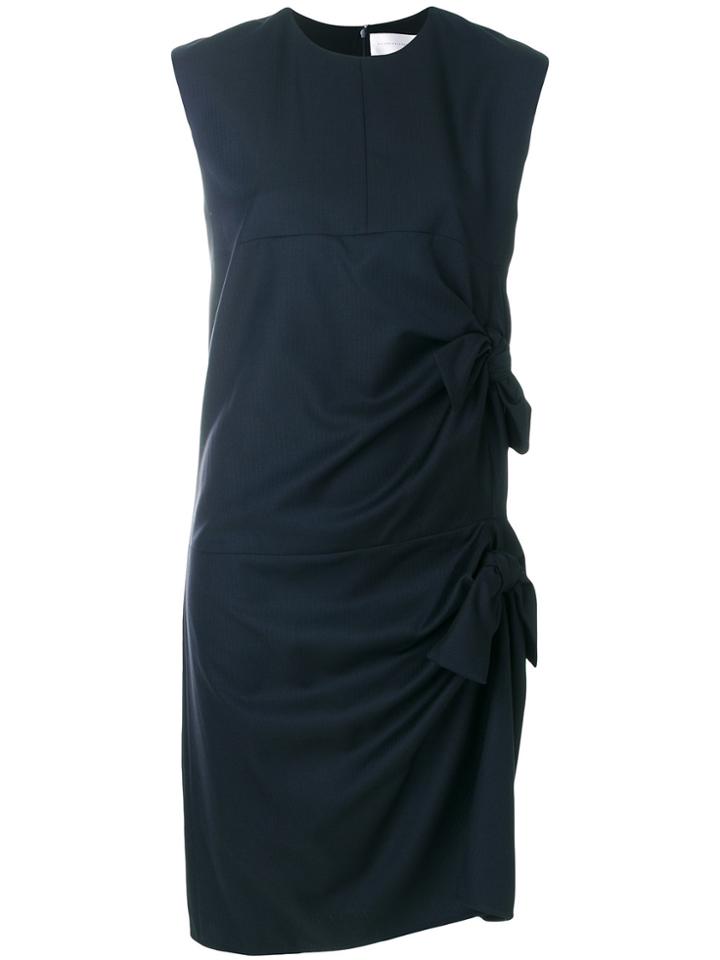 Victoria Victoria Beckham Gathered Bow Dress - Blue