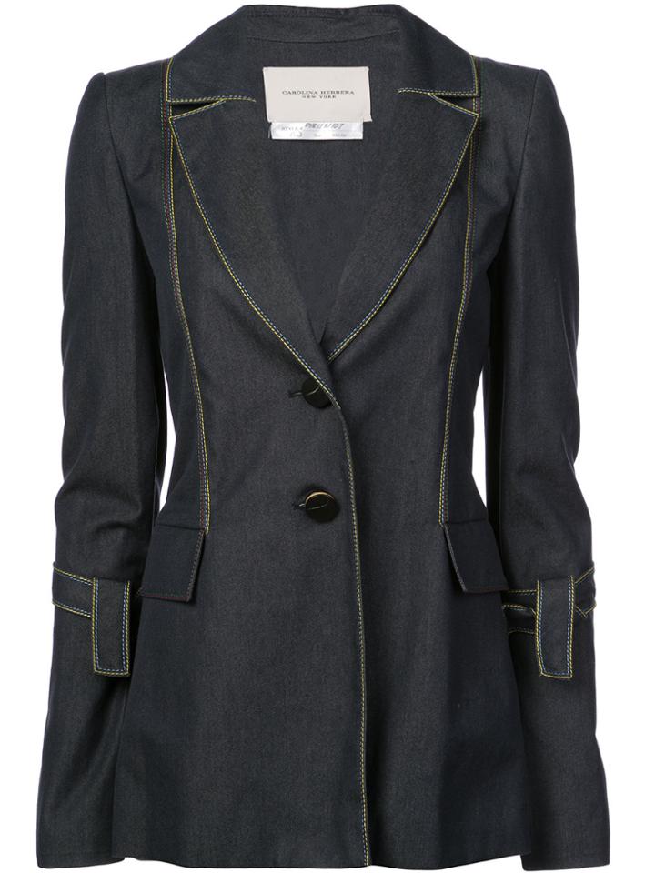 Carolina Herrera Tie Sleeve Blazer - Blue