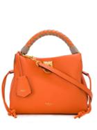 Mulberry Small Iris Heavy Grain Tote Bag - Orange