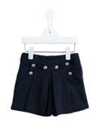 Kenzo Kids Pleated Shorts, Girl's, Size: 10 Yrs, Blue