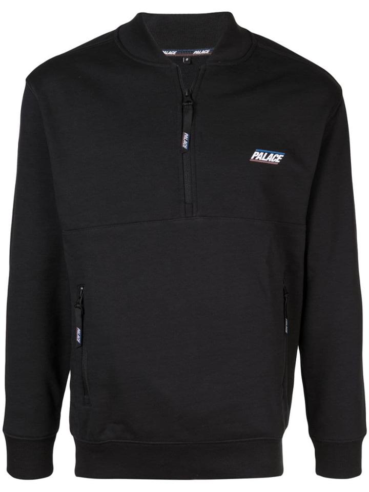 Palace Half-zip Logo Fleece - Black